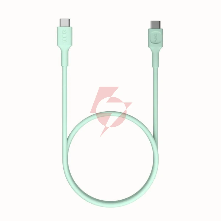 Kabel usb-c / usb-c greencell powerflex 30cm pd 100w zielony silikonowy