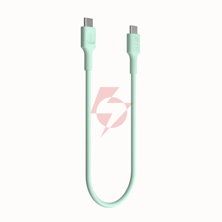 Kabel usb-c / usb-c greencell powerflex 30cm pd 100w zielony silikonowy