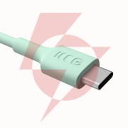 Kabel usb-c / usb-c greencell powerflex 30cm pd 100w zielony silikonowy