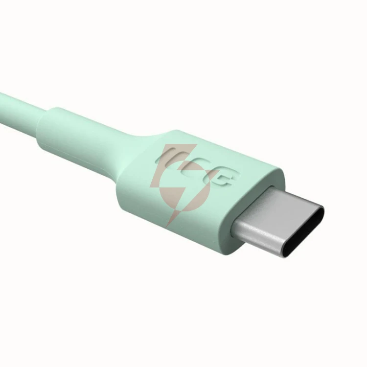 Kabel usb-c / usb-c greencell powerflex 30cm pd 100w zielony silikonowy