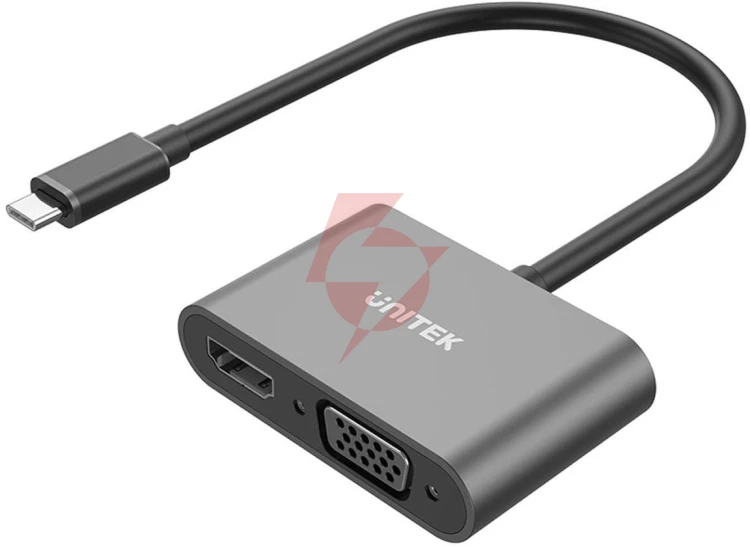 Unitek adapter usb-c na hdmi 4k i vga fullhd