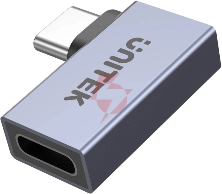 Unitek adapter usb-c na usb-c kątowy płaski 40gbps