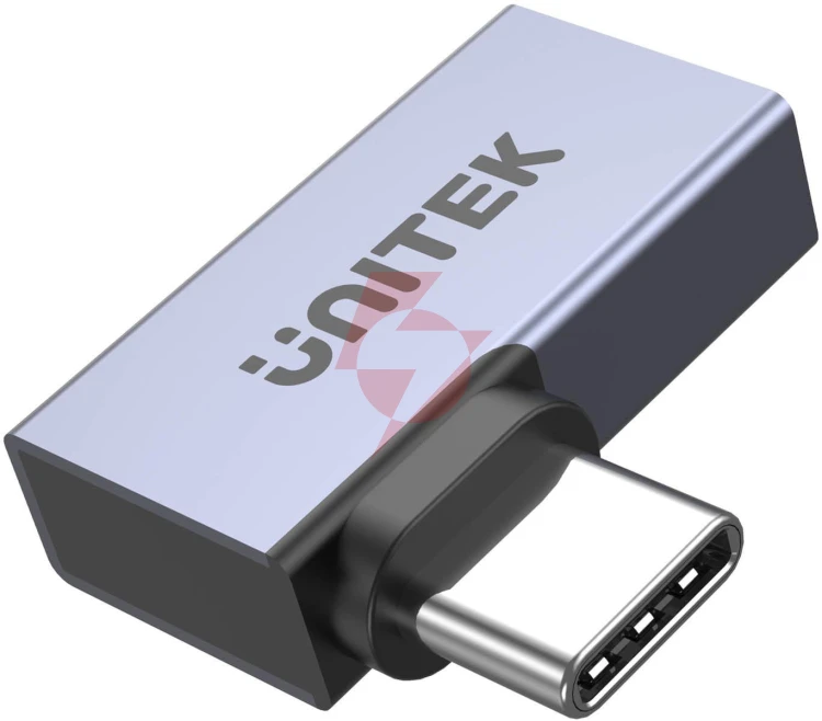 Unitek adapter usb-c na usb-c kątowy płaski 40gbps