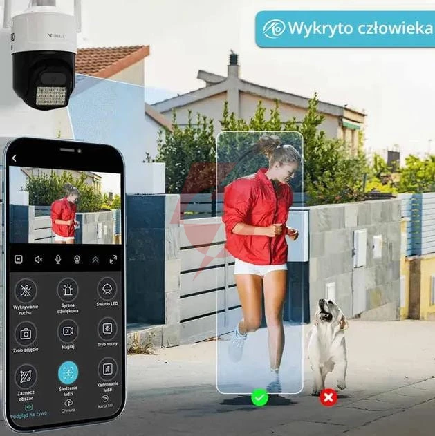 Kamera ip orllo z17 ultra 4k zewnętrzna obrotowa gsm na kartę sim 8mpx
