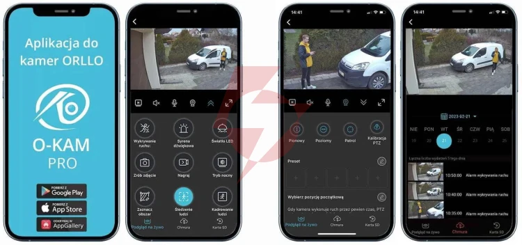 Kamera ip orllo z17 ultra 4k zewnętrzna obrotowa gsm na kartę sim 8mpx