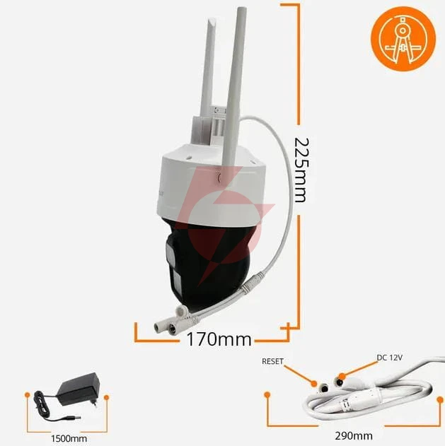 Kamera ip orllo z17 ultra 4k zewnętrzna obrotowa gsm na kartę sim 8mpx
