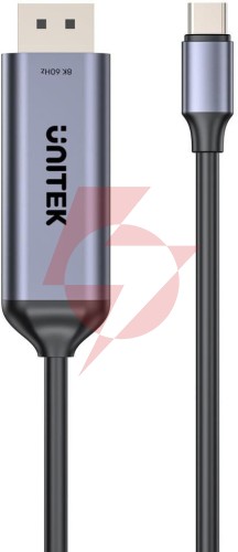 Adapter unitek 8k usb-c do displayport 1,5m - przewód dwukierunkowy
