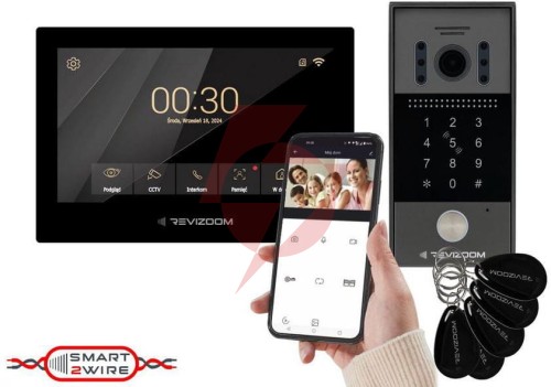 Wideodomofon revizoom rm-t273hd black/rc-212hd-ck1