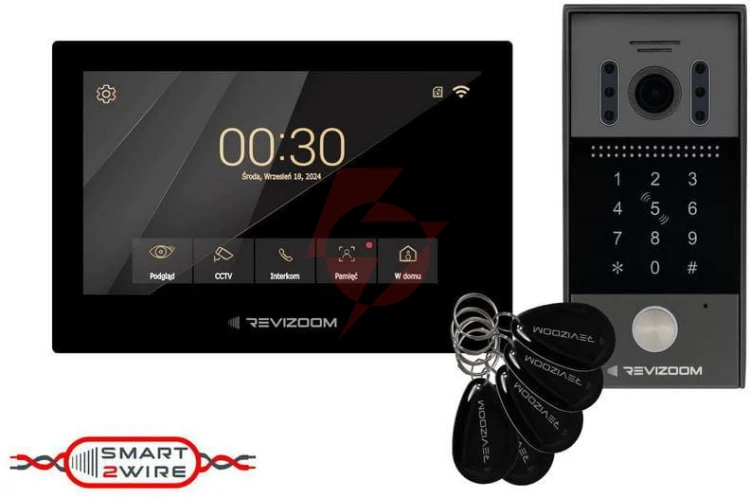 Wideodomofon revizoom rm-t273hd black/rc-212hd-ck1