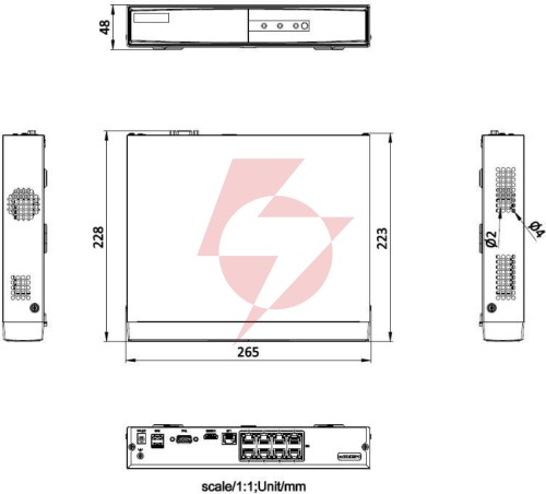 Rejestrator ip hikvision ds-7108ni-q1/8p/m(std)(d) pl