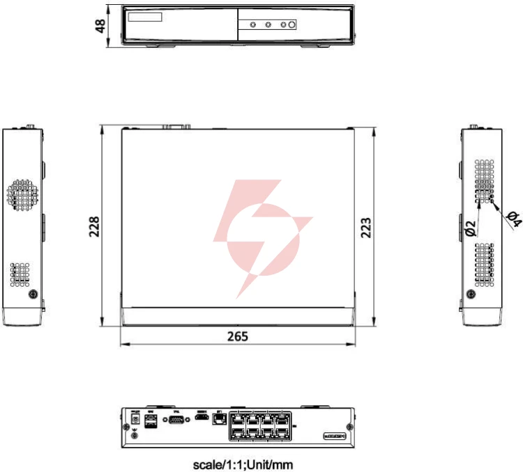 Rejestrator ip hikvision ds-7108ni-q1/8p/m(std)(d) pl