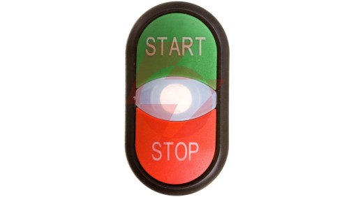 Napęd przycisku podwójny zielony/czerwony START-STOP z podświetleniem z samopowrotem M22S-DDL-GR-GB1/GB0 216703