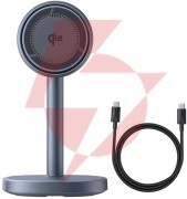 Ładowarka indukcyjna baseus orbit 2 pro magsafe qi2 20w 2 w 1 z chłodzeniem - szara