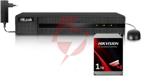 Rejestrator ip hilook 4mp nvr-4ch-4mp/4p z dyskiem 1tb (d)