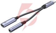 Unitek adapter usb-c na minijack 3,5mm i usb-c 60w
