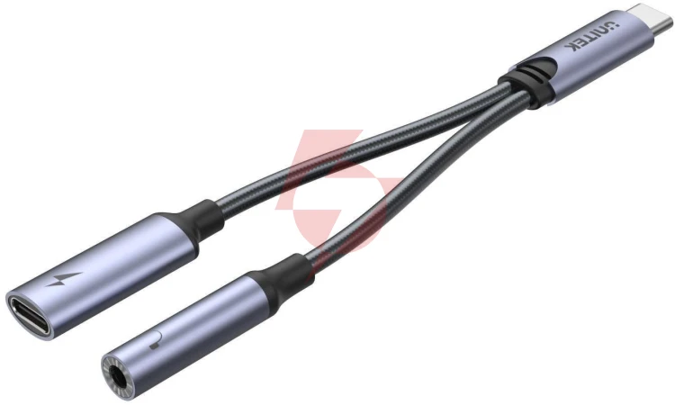 Unitek adapter usb-c na minijack 3,5mm i usb-c 60w