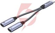Unitek adapter usb-c na 2 x port usb-c audio i 18w