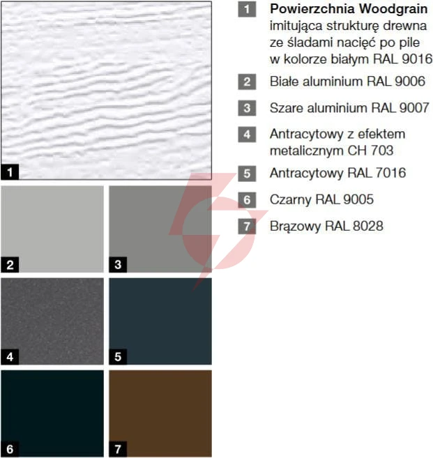 Brama garażowa renomatic/hormann 2500x2125mm (z napędem i szyną) - przetłoczenia m woodgrain