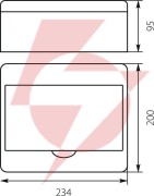 Rozdzielnica n/t rn-8 fala (n+pe) ip40 200x234x95mm, biała | 7.2 elektro-plast opatówek