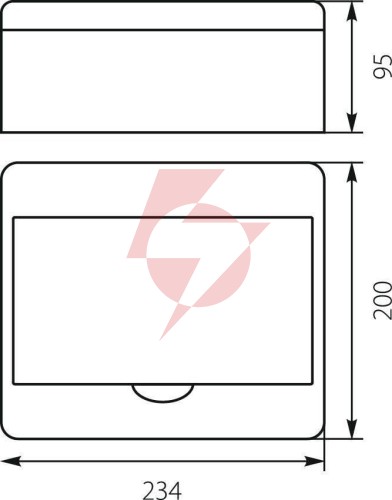 Rozdzielnica n/t rn-8 fala (n+pe) ip40 200x234x95mm, biała | 7.2 elektro-plast opatówek