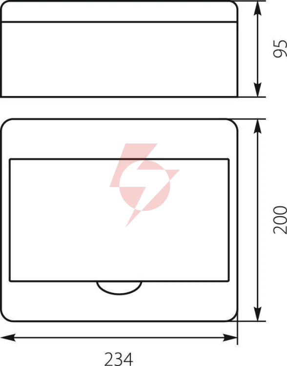 Rozdzielnica n/t rn-8 fala (n+pe) ip40 200x234x95mm, biała | 7.2 elektro-plast opatówek