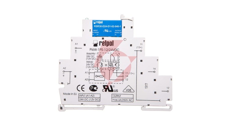 Przekaźnik interfejsowy 1Z 24V DC AgSnO2 PIR6W-1PS-24VDC-O 857208