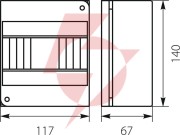 Rozdzielnica n/t rno 6 ip30 140x117x67mm, biała | 5.6 elektro-plast opatówek