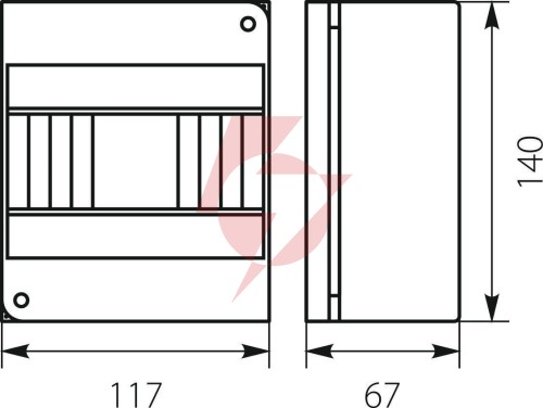 Rozdzielnica n/t rno 6 ip30 140x117x67mm, biała | 5.6 elektro-plast opatówek