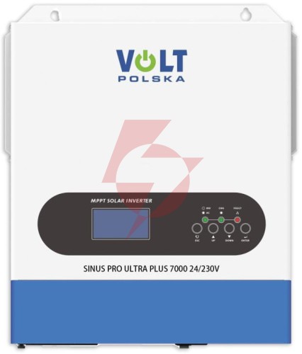 Przetwornica inwerter solarny volt polska sinuspro ultra plus 7000 24/230v (3500/7000w) wi-fi + 100a