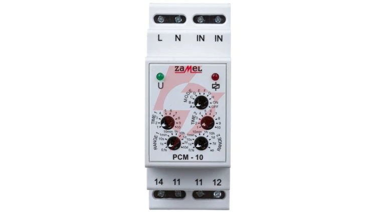 Przekaznik czasowy 1P 16A 0,1sek-10dni 230V AC wielofunkcyjny PCM-10 EXT10000085