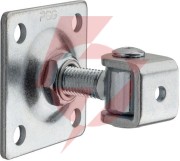 Zawias psg 61.018.01 z szyldem 80x80x3mm - gwint m16 (regulowany, ucho ocynkowane)