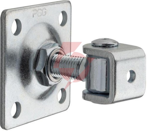 Zawias psg 61.018.01 z szyldem 80x80x3mm - gwint m16 (regulowany, ucho ocynkowane)