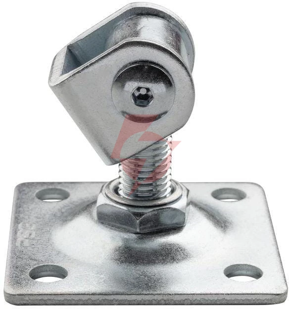 Zawias psg 61.018.01 z szyldem 80x80x3mm - gwint m16 (regulowany, ucho ocynkowane)