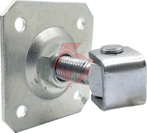 Zawias psg 61.019.01 z szyldem 100x100x4mm - gwint m20 (regulowany, ucho ocynkowane)