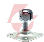 Zawias psg 61.019.01 z szyldem 100x100x4mm - gwint m20 (regulowany, ucho ocynkowane)