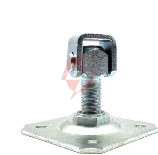 Zawias psg 61.019.01 z szyldem 100x100x4mm - gwint m20 (regulowany, ucho ocynkowane)