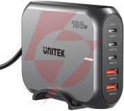 Ładowarka sieciowa unitek 2xusb-a 3xusb-c gan 188w