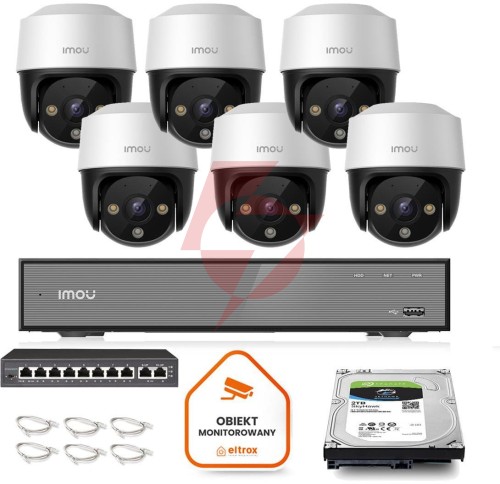 Zestaw monitoringu imou 6x kamera cruiser 4mp poe