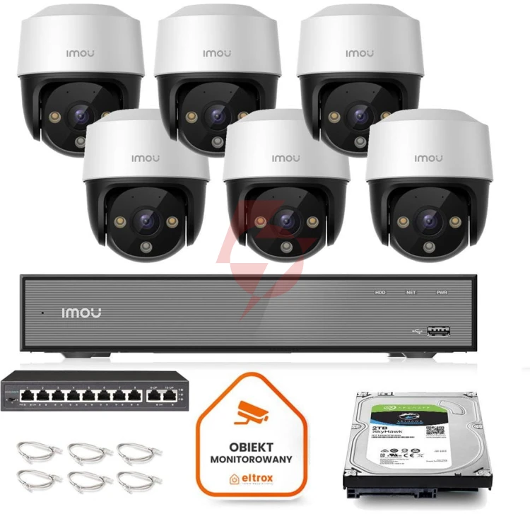 Zestaw monitoringu imou 6x kamera cruiser 4mp poe