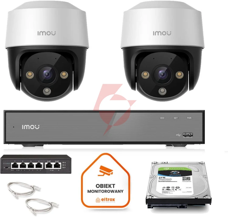 Zestaw monitoringu imou 2x kamera ip cruiser 4mp poe 