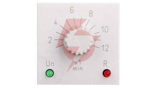 Przekaźnik czasowy 2P 5A 1-12min 220-230V AC/DC załączanie na nastawiony czas RTX-133 220/230 12MIN