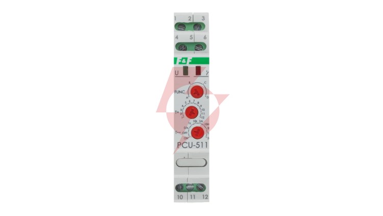Przekaźnik czasowy 1P 8A 0,1-576h 230V AC, 24V AC/DC wielofunkcyjny PCU-511DUO