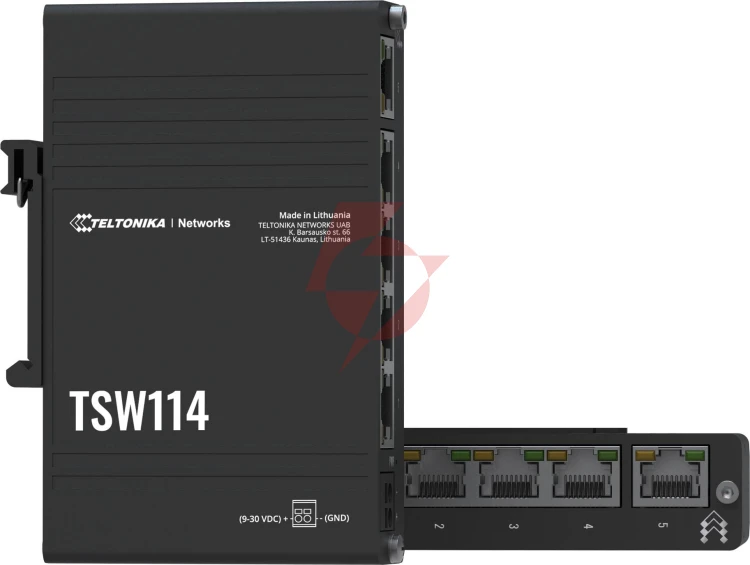 Teltonika tsw114 switch przemysłowy 5xge (tsw114000000) din