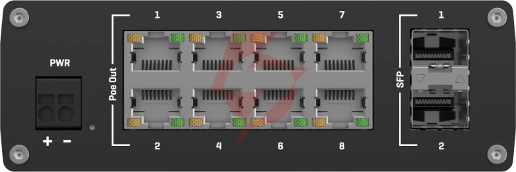 Teltonika tsw200 switch przemysłowy 8xge 2xsfp poe (tsw2000000b0) din