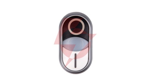 Napęd przycisku podwójny biało/czarny /O-I/ z podświetleniem z samopowrotem M22-DDL-WS-X1/X0 216706