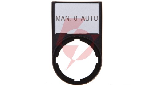 Tabliczka opisowa MAN-0-AUTO 50x30mm czarna 22mm prostokątna M22S-ST-GB12 216501