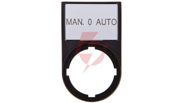 Tabliczka opisowa MAN-0-AUTO 50x30mm czarna 22mm prostokątna M22S-ST-GB12 216501