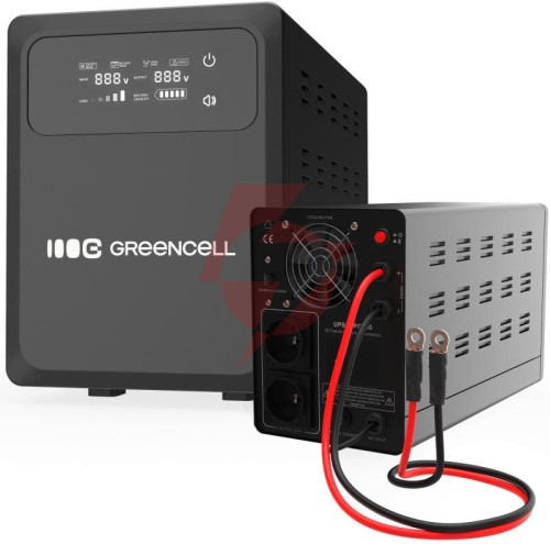 Ups zasilacz awaryjny greencell powercore 1200va 800w avr 12vdc lcd