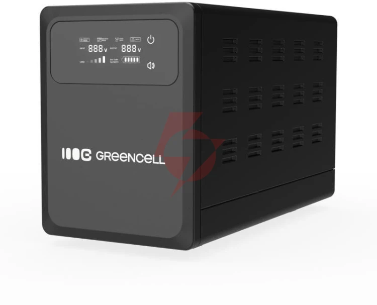 Ups zasilacz awaryjny greencell powercore 1500va 1000w avr 12vdc lcd
