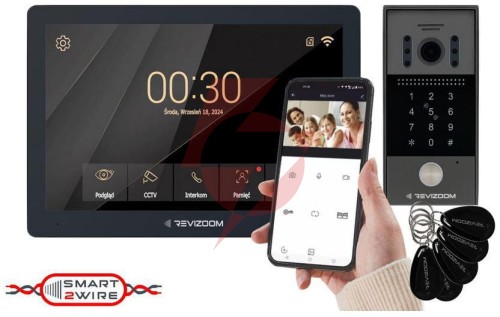 Wideodomofon revizoom rm-t203hd black/rc-212hd-ck1